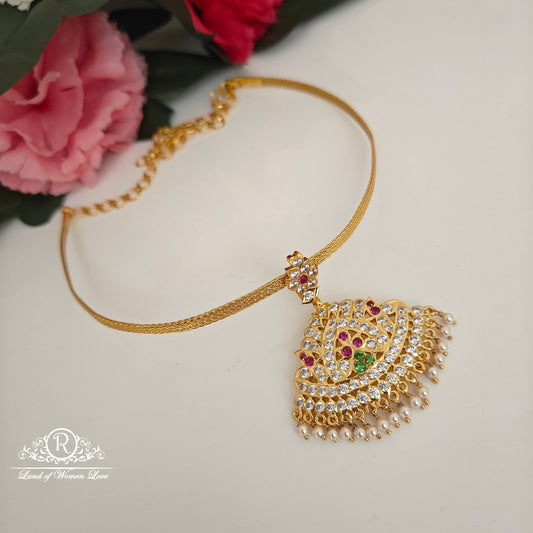 92.5 silver simple and Cute nanu patti necklace -RCK297