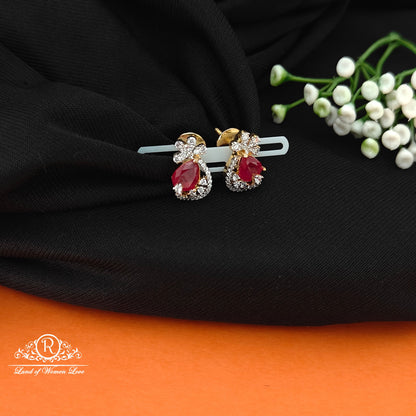 92.5 SILVER Diamond Finishing Earrings-RCCP107-1