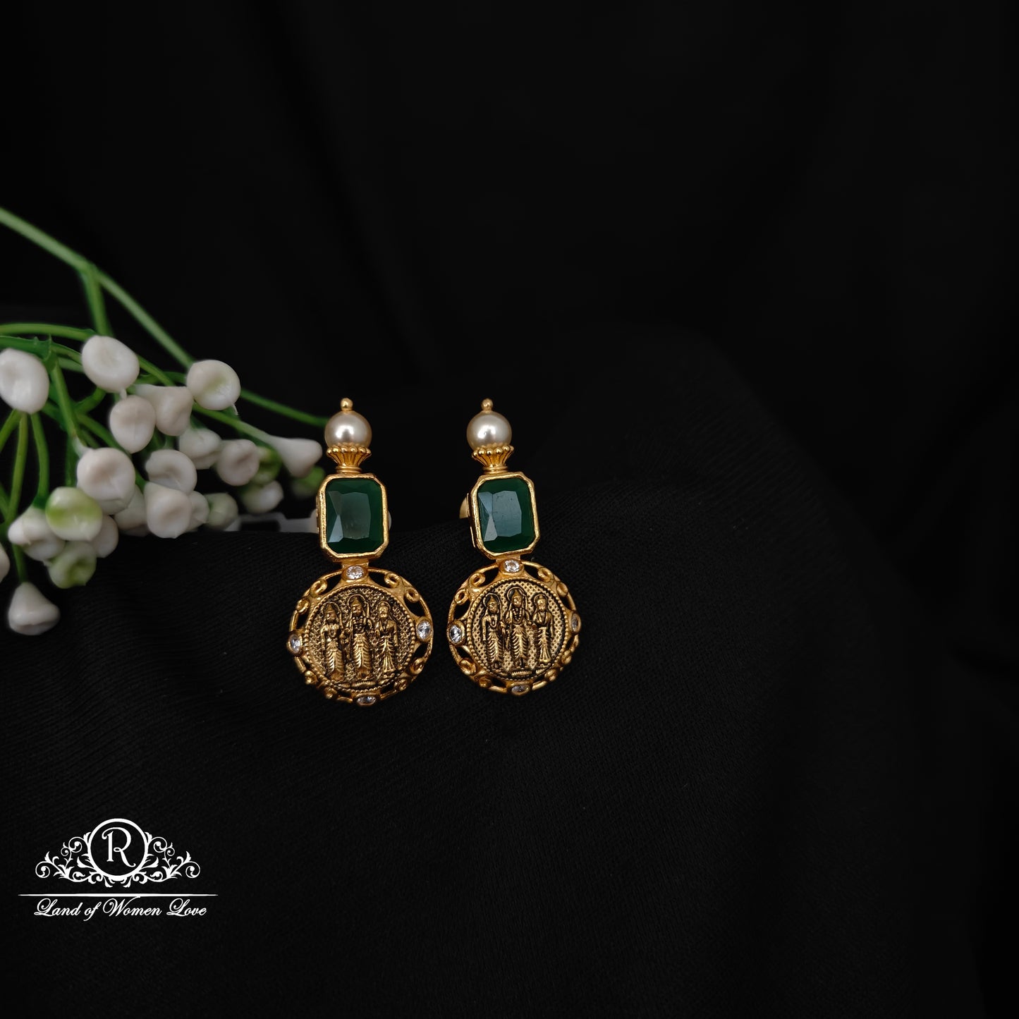 92.5 SILVER RAMPARIVAR  EARRINGS-RCM1390