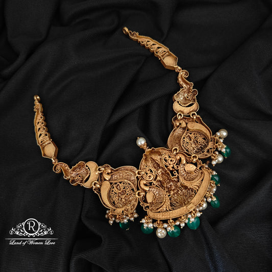 92.5-SILVER 3DDESGIN  LAKSHMI DEVI NECKLACE-RCAZ07