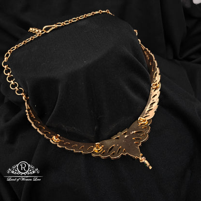 92.5 Silver with gold Necklace -RCK326