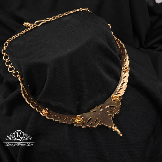 92.5 Silver with gold Necklace -RCK326